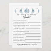 Invitation Fête des mariées Jeu À Quel Point Connaissez-Vous (Devant / Derrière)