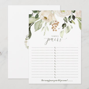 Invitation Fête des mariées Jeu Couples célèbres - Fameux pai