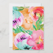 Invitation Fête des mariées Kraft Brown florale moderne (Dos)