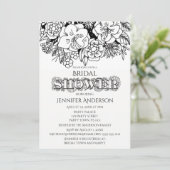 Invitation Fête des mariées laiteuse noire blanche (Debout devant)