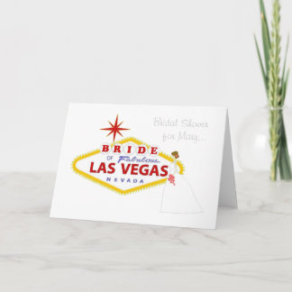 Invitation Fête des mariées Las Vegas Card