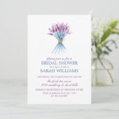 Invitation Fête des mariées Lavande aquarelle (Debout devant)