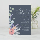 Invitation Fête des mariées Lavande et Eucalyptus Aquarelle (Debout devant)