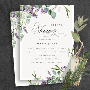 Invitation Fête des mariées Lavender Eucalyptus Bu