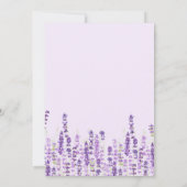 Invitation Fête des mariées Lavender Light Purple Flowers (Dos)