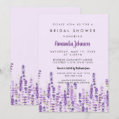 Invitation Fête des mariées Lavender Light Purple Flowers (Devant / Derrière)