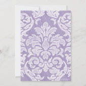 Invitation Fête des mariées Lavender Moderne Damask (Dos)