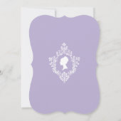 Invitation Fête des mariées Lavender Regency Lady Crest vinta (Dos)