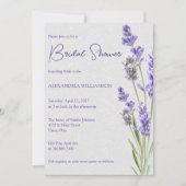 Invitation Fête des mariées Lavender Sprigs simple (Devant)