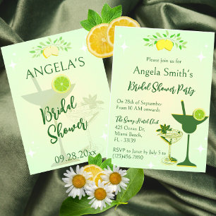 Invitation Fête des mariées Lemon Green Cocktail Party