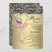 Invitation Fête des mariées léopard (Devant / Derrière)