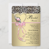 Invitation Fête des mariées léopard (Devant)