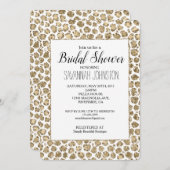 Invitation Fête des mariées Leopard de Parties scintillant en (Devant / Derrière)