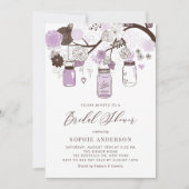 Invitation Fête des mariées Lilac Purple Mason Jars (Devant)