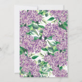 Invitation Fête des mariées Lilac souple (Dos)