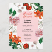 Invitation Fête des mariées Lily Floral (Devant / Derrière)