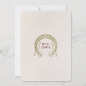 Invitation Fête des mariées Lily Noir Art Nouveau Déco (Dos)