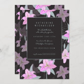 Invitation FÊTE DES MARIÉES | Lily rose (Devant / Derrière)