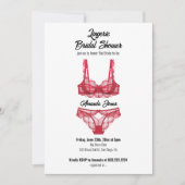 Invitation Fête des mariées Lingerie rouge (Devant)