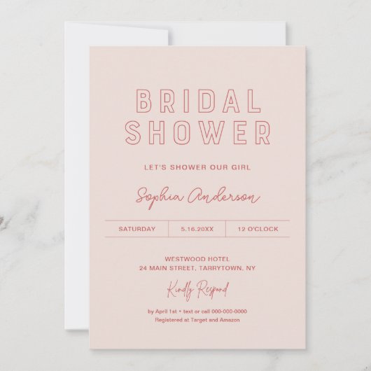 INVITATION FÊTE DES MARIÉES LOLA (Devant)