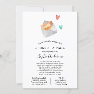 Invitation Fête des mariées longue distance par courrier