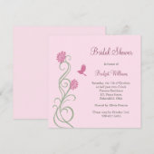 Invitation Fête des mariées Lotus Flowers (rose) (Devant / Derrière)