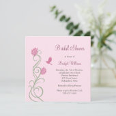 Invitation Fête des mariées Lotus Flowers (rose) (Debout devant)