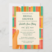 Invitation Fête des mariées Lover du livre | Chic Fun "Nouvea (Devant)