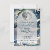 Invitation Fête des mariées lunaire du ciel de nuit (Devant)