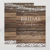 Invitation Fête des mariées Luncheon Rustic Farmhouse (Devant / Derrière)