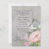 Invitation Fête des mariées Luncheon Rustique Elégant Floral (Devant)