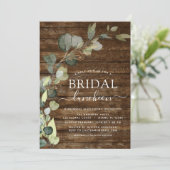 Invitation Fête des mariées Luncheon Verdure Eucalyptus (Debout devant)