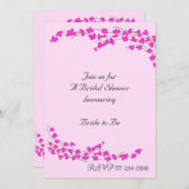 Invitation Fête des mariées Magenta Blossoms (Devant / Derrière)