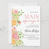 Invitation Fête des mariées "Main Squeeze" - Citrus Lemon Par (Devant)