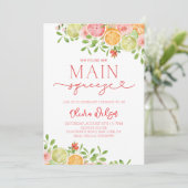 Invitation Fête des mariées "Main Squeeze" - Citrus Summer Pa (Debout devant)