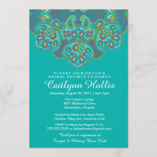 Invitation Fête des mariées Mandala inspirée par l'hindouisme