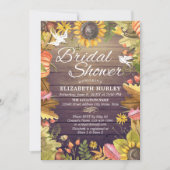 Invitation Fête des mariées Maple Feuilles Citrouille Sunflow (Devant)