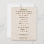 Invitation Fête des mariées marguerite (Dos)