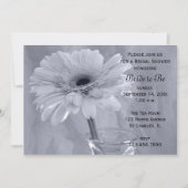 Invitation Fête des mariées marguerite bleu pâle (Devant)