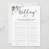 Invitation Fête des mariées Mariage A-Z Jeu (Devant)