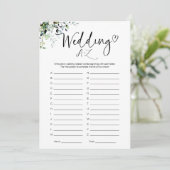 Invitation Fête des mariées Mariage A-Z Jeu (Debout devant)