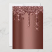 Invitation Fête des mariées Mariage Anniversaire Brown Partie (Dos)