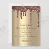 Invitation Fête des mariées Mariage Anniversaire Gold Brown D (Devant)