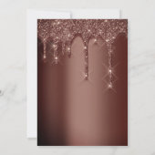 Invitation Fête des mariées Mariage Anniversaire Gold Brown D (Dos)