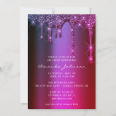 Invitation Fête des mariées Mariage Anniversaire rose pourpre (Devant)