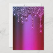 Invitation Fête des mariées Mariage Anniversaire rose pourpre (Dos)