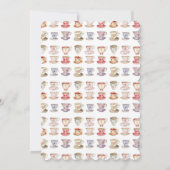 Invitation Fête des mariées mariage Brunch Tea Party (Dos)