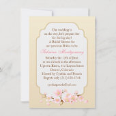 Invitation Fête des mariées mariage cerisier (Dos)