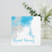 INVITATION FÊTE DES MARIÉES MARIAGE CERULEAN BUTTERFLY (Debout devant)