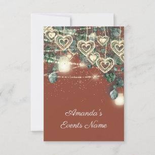 Invitation Fête des mariées mariage Coral Green Sweet 16e